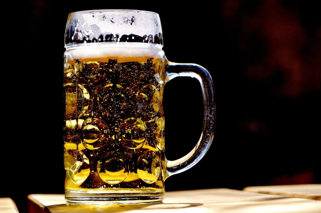 Beer in glass