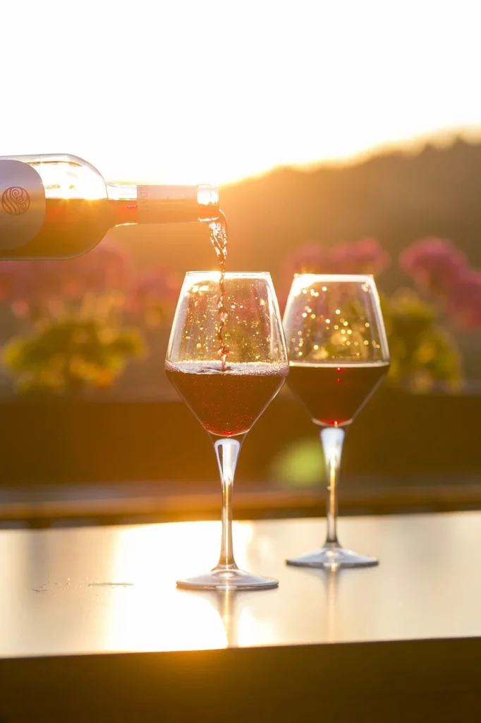Wine in glass